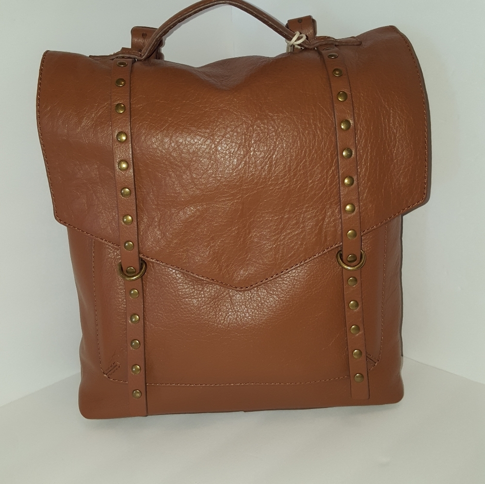NWT Lucky Brand Leather Backpack Purse Bag
